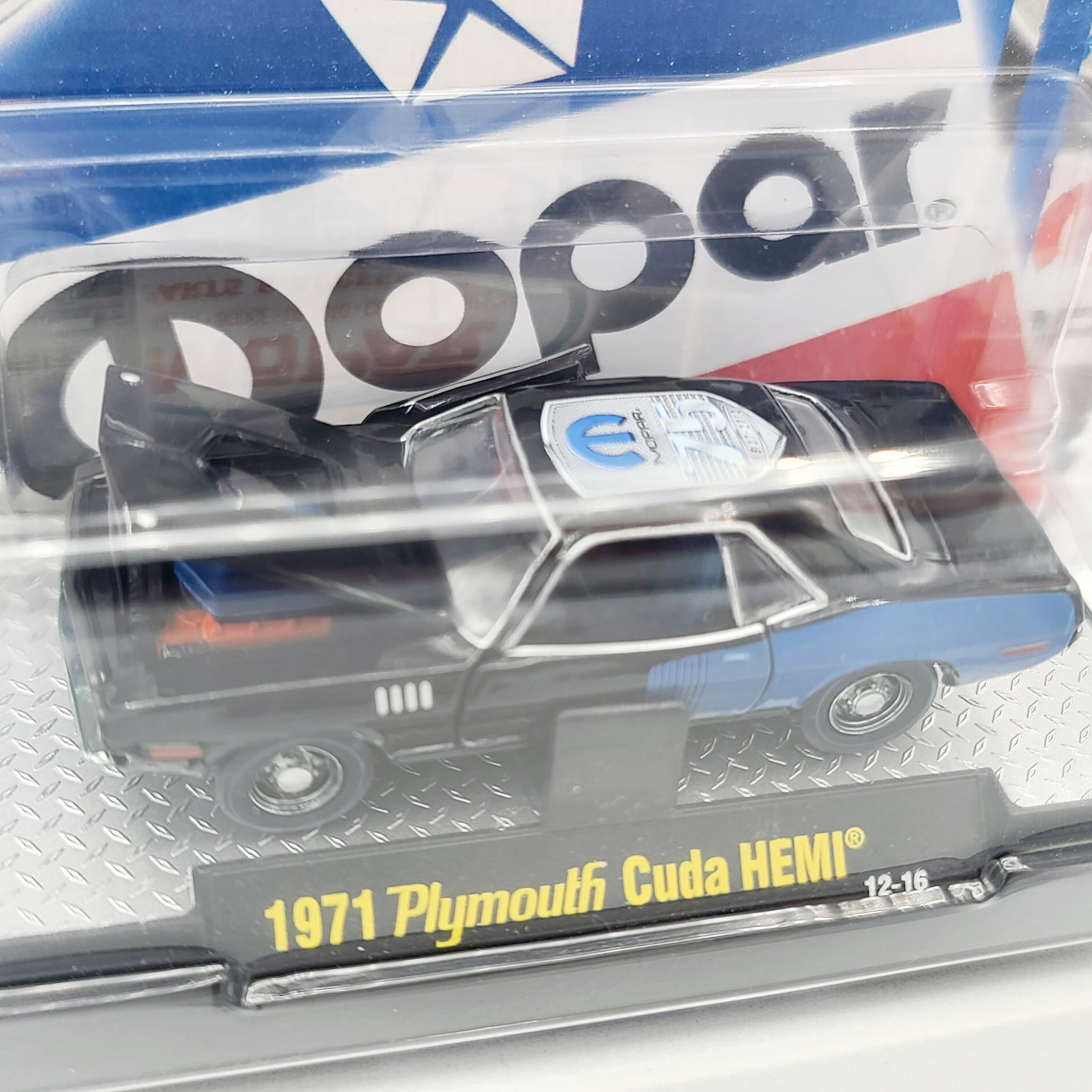 M2 Machines '71 Plymouth Cuda HEMI - 1:64, Mopar 75th Anniversary (2012 Auto-Dreams Rel 1)